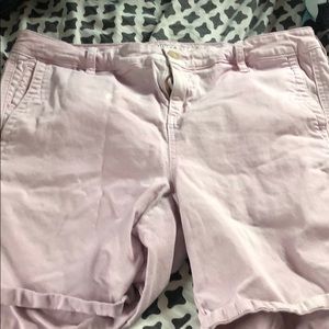 Pink jean shorts